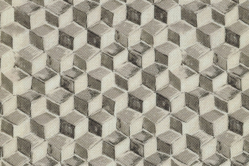 Lichtechter, strapazierfähiger und teflonbeschichteter Outdoor-Stoff mit geometrischem Würfel-Motiv Om5132 Outdoor Moebelstoff Wuerfel Outdoor Bezugsstoffe Outdoor-Stoff - Geo-Würfel