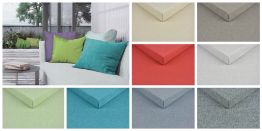 Hübscher Outdoorstoff in Melange-Optik - mit hervorragenden Eigenschaften. Ideal für den Außenbereich und für vieles weitere mehr... Om5150 Farbtafel Outdoorstoff Madera Outdoor Outdoorstoff - MadeiraFarbtafel für den Outdoorstoff - Madera - ein Stoff für den Außenbereich in Melange Optik