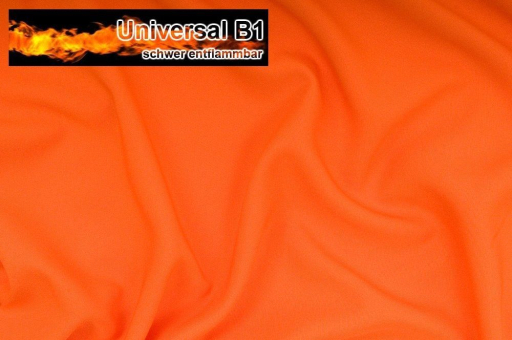 Orange Allroundb1 S4 1000 Z1 B1 schwer entflammbar Stücke Universal Stoff B1 - schwer entflammbar - Orange - 2,0 Meter