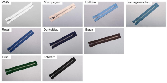 Reiverschluss 9 Silber 14cm Farbtafel S4 Mit Z1 Metall Metall-Reißverschluss nicht teilbar- silber - 14 cm