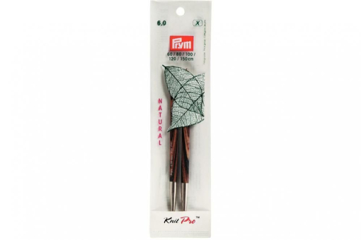 Rundstricknadelspitzen Natural Farbig Lang 223328 Z1 Rundstricknadeln Rundstricknadelspitzen Prym 12,8 cm - 6,0 mm Farbig lang Natural