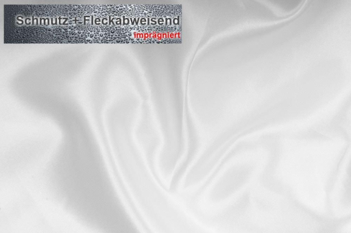 Satin Fleckabweisend Weiss S4 1000 Z1  Satin Stoff Wasser- und Fleckschutz - Weiß - 1,0 Meter