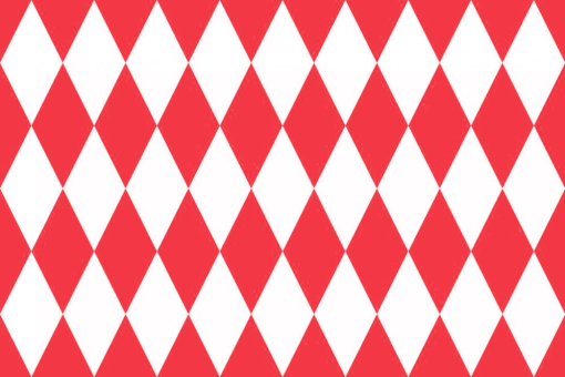 Klassischer Satin mit Rauten in der Größe von ca. 5 x 7 cm Satin Raute Rot Weiss Kostümstoffe Satin - Raute - Rot/WeißSatinstoff mit Rautenmuster