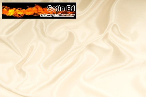 Satinb1 Champagner S4 1000 Z1 Reststücke reduziert Satin B1 - schwer entflammbar - Champagner - 4,0 Meter