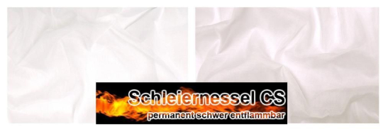 Überbreiter Nesselstoff aus Trevira CS, der permanent schwer entflammbar ist Schleiernessel Cs S4 Ohne Z1 Beschattungsstoff Schleiernessel - Trevira CS - 310 cm