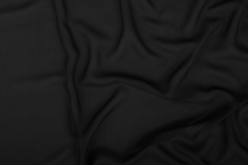 Schwarz Chiffon Stoff S4 1000 Z1  Chiffon Stoff - Schwarz - 2,0 Meter Schwarz