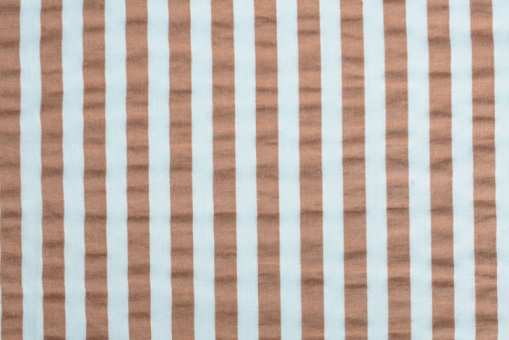 Klassischer Seersucker mit schönem Streifendesign - perfekt für Blusen, Hemden und Bettwäsche! Seersucker Streifen Mint Braun Baumwolle Streifen Seersucker - Streifen - Mint/BraunSeersuckerstoff mit Streifen