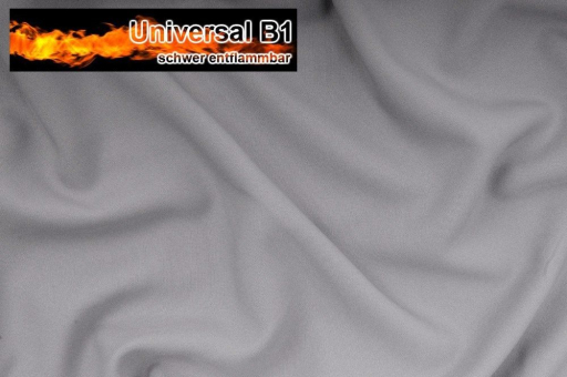 Silber Allroundb1 S4 1000 Z1 Reststücke reduziert Universal Stoff B1 - schwer entflammbar - Silber - 3,0 Meter