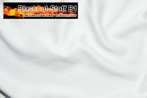 Sp039001 Blackout Stoff  Weiss S4 Z1(1) Stoffreste Blackout-Stoff - permanent schwer entflammbar - Off-White - 3,0 Meter Off-White