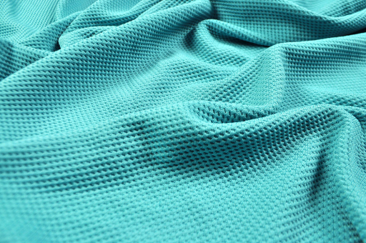 Hübscher, elastischer Pique-Stoff aus einem Restbestand der Damenkonfektion - super Qualität zum TOP-Preis!  Sp148150 Pique Stretch Aqua Sonderposten Bekleidungsstoffe Piqué Stretch - Aqua