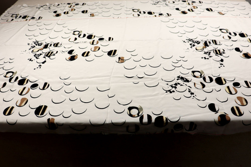 Geschmeidige Viskose mit apartem Design als Panel Sp148296 Panel-Viskosestoff - Bubbly Chic - 3,0 Meter