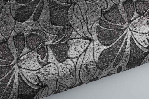 Effektvoller Stoff in Jacquard-Webart mit glänzender Struktur! Sp149005 Brokat Blumen Schwarz Glanzstoffe Brokat glänzend - Blumen - SchwarzGlänzender Brokatstoff mit Blumenmuster