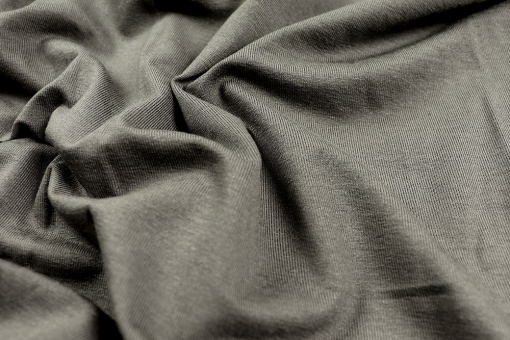 Einfarbiger Jersey aus geschmeidiger Viskose und Elasthan Sp155042 Frank Walder Viskosejersey - Taupe