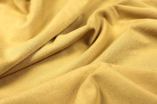 Einfarbiger Jersey aus geschmeidiger Viskose und Elasthan Sp155074 Bekleidungsstoffe Viskosejersey - Senf