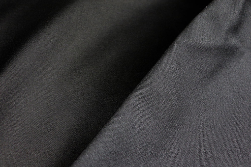 Einfarbiger Stoff mit hohem Baumwollanteil und Elasthan Sp155091 Uni Bekleidungsstoffe Hosenstoff Baumwollmix - BlackKlassisch schwarzer Hosenstoff mit Baumwollanteil