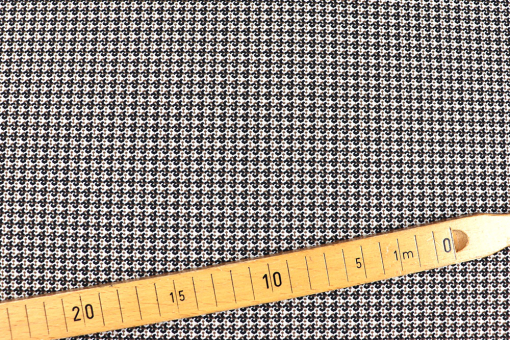 Geschmeidiger, bequemer Bekleidungsstoff mit dezent-stilvollem Design Sp155092 bedr. Bekl. Stoffe Stretch-Bekleidungsstoff - AnjaliSchwarz/weiß gemusterter Bekleidungsstoff mit Elastikanteil