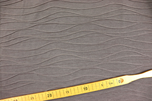 Jersey mit eingearbeitetem Muster - ein Materialmix mit Wow-Effekt! Sp155097 Bekleidungsstoffe Strukturjersey - Stone WavesGemusterter Bekleidungsstoff mit schöner Struktur