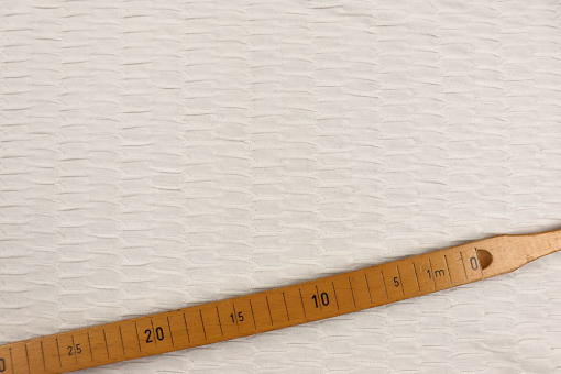 Jersey mit eingearbeitetem Muster - ein Materialmix mit Wow-Effekt! Sp155099 Sonderposten NEU Strukturjersey - White WeaveWeißer Jersey mit schöner Oberflächenstruktur