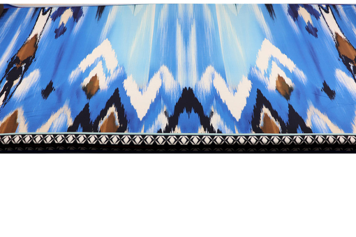 Blaues Musterwunder auf geschmeidigem Materialmix Sp155113 Frank Walder Modal-Panel - Blue Flash