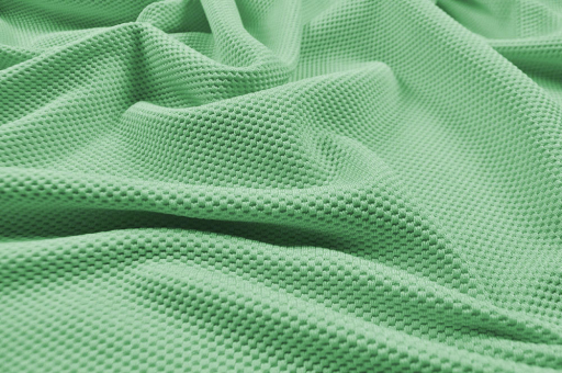 Hübscher, elastischer Pique-Stoff aus einem Restbestand der Damenkonfektion - super Qualität zum TOP-Preis!  Sp155181 Elastikstoffe Piqué Stretch - Frühlingsgrün