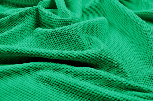 Hübscher, elastischer Pique-Stoff aus einem Restbestand der Damenkonfektion - super Qualität zum TOP-Preis!  Sp155182 Uni Bekleidungsstoffe Piqué Stretch - Wiesengrün