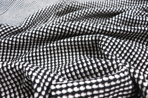 Locker gestrickte Meterware für Modebewusste in B-Ware-Qualität Sp155199 Sonderposten B und C-Qualitäten Strickstoff Classic - Black and White - B-Ware