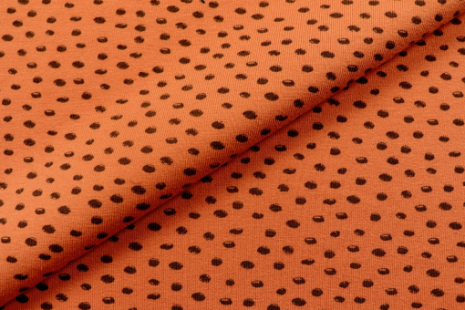 Verspieltes Punktedesign in Schwarz auf Terra – modern, stilvoll und zeitlos im Look. Sp165086 Dottie Sale Jersey -  Dottie - Terra