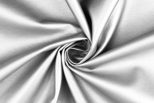 Glänzendes Lederimitat - edel, robust, vielseitig einsetzbar! Sp170002 Kunstleder Metallic Silber Metallic Kunstleder Kunstleder Metallic - Silber Kunstleder Metallic in Silber