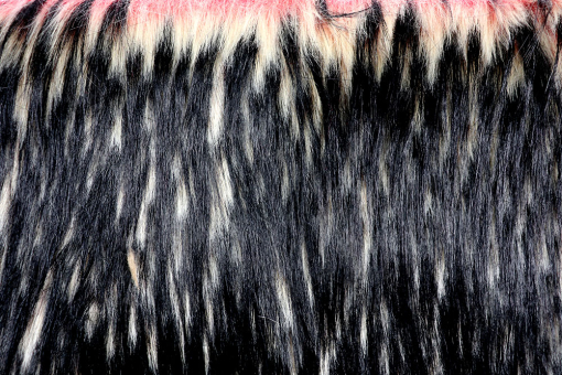 Edles Pelzimitat mit funky Farbkombination - effektvolle Auftritte garantiert! Sp176001 Pelzimitat 2 Fell deluxe Pelzimitat - Schwarz/Creme/RosaPelzimitat