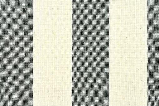 Segeltuchstoff aus reiner Baumwolle in Überbreite mit klassischem Blockstreifenmuster St5014 Segeltuch Natur Blockstreifen Schwarz Gestreift / Kariert Segeltuch Nature - 280 cm - Blockstreifen - Schwarz