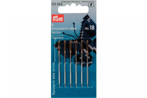 Sticknadeln 125555 Z1 Nadeln Sticknadeln ohne Sp. Prym ST 18 1,20 x 50 mm Silber/Gold