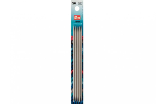 Strumpfstricknadeln Alu 191363 Z1 Stricknadeln Strumpfstricknadeln Prym 15 cm - 3,0 mm Grau ALU