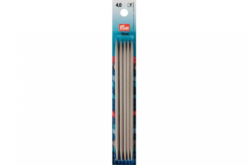 Strumpfstricknadeln Alu 191365 Z1 Stricknadeln Strumpfstricknadeln Prym 15 cm - 4,0 mm Grau ALU