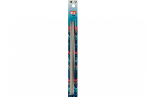 Strumpfstricknadeln Alu 191486 Z1 Stricknadeln Strumpfstricknadeln Prym 20 cm - 2,0 mm Grau ALU