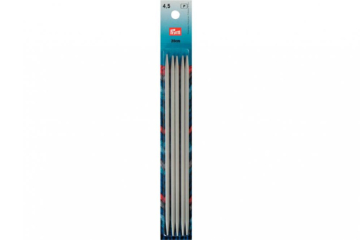 Strumpfstricknadeln Alu 191493 Z1 Stricknadeln Strumpfstricknadeln Prym 20 cm - 4,5 mm Grau ALU