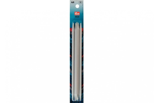 Strumpfstricknadeln Alu 218644 Z1 Stricknadeln Strumpfstricknadeln Prym 20 cm - 6,0 mm Grau KST