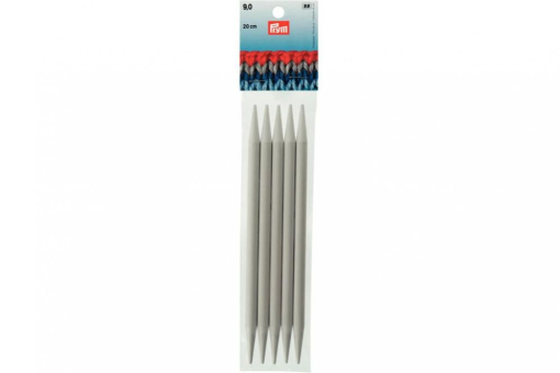 Strumpfstricknadeln Alu 218651 Z1 Stricknadeln Strumpfstricknadeln Prym 20 cm - 9,0 mm Grau KST