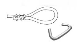 Edelstahl-Drähte zum Fixieren Sz 1021v1 P1(2)  10er-Pack Krampen für 4-6 mm Leine