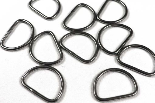D-Ring zur stabilen Verbindung zwischen Gurtband und Segeltuch Sz10 D Ring  (2) D-Ringe D-Ringe - 2,5 cm breit -  4 mm stark - 10er-PackD-Ringe