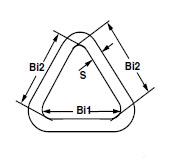 Edelstahl-Dreieck zur Befestigungsverbindung Sz1016v1 P1 Triangeln Triangel - 30 mm - 6 mm Materialstärke