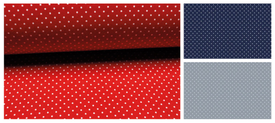 Hochwertiger Stoff mit kleinem Pünktchen Allover  Td5039 Farbtafel S4y Bella Puenktchen(1) Outdoor Tischdeckenstoff Bella - Kleine PünktchenPünktchen-Allover auf beschichtetem Tischdecken-Stoff