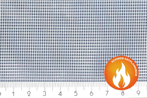 Weißes, feines Maschennetz mit eingearbeitetem Bleiband in permanent schwer entflammbarer Qualität! Tg1111 Moskitonetz Se Logo Moskitonetz Meterware Moskitonetz Meterware - Bleiband - 300 cm - Permament B1 - WeißWeißes Moskitonetz mit Bleiband in Überbreite