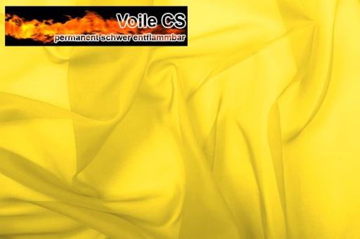 Voile Cs Gelb 1000 Z1 Reststücke reduziert Voile - permanent schwer entflammbar - 300 cm - Sonnengelb - 2,0 Meter Sonnengelb