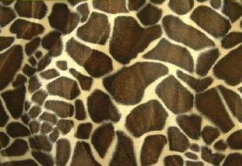 Wellenfell Giraffe Z1 Kurzfellimitat mit Muster - Giraffe - 1,0 Meter Giraffe
