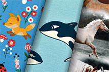A - Bekleidung- Jersey Tiere Bekleidungsstoffe Jersey Stoffe Tiere Tiere