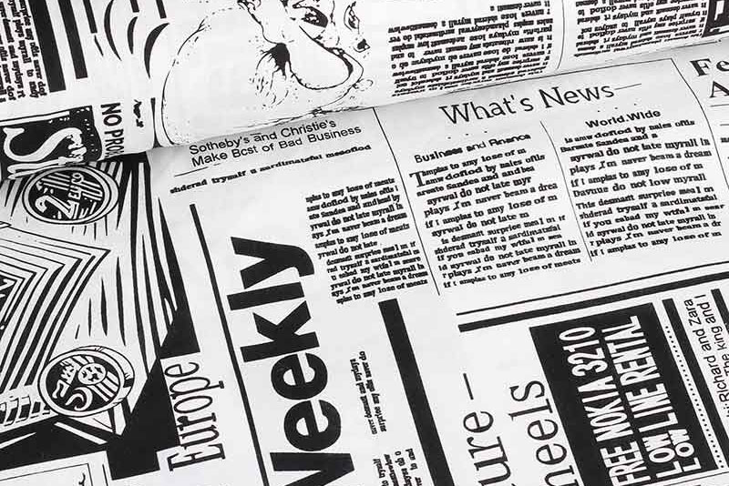A - Dekostoffe Nostalgie Zeitung/Post Dekostoffe Nostalgie Zeitung S4y Zeitung/Post