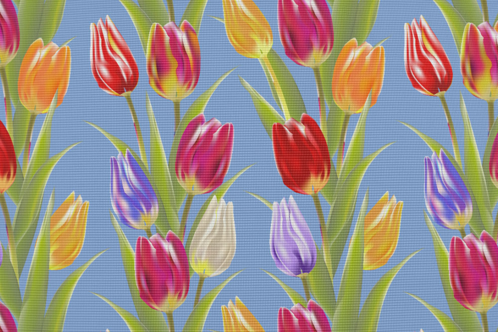 Moskitonetz-Stoff - Tulpen