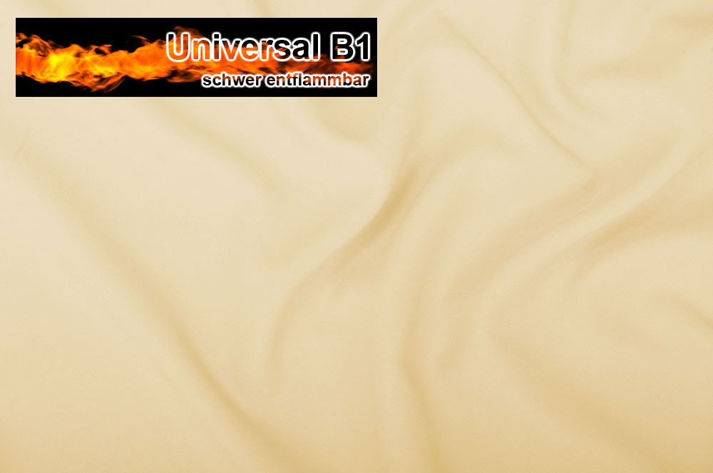 Universal Stoff B1 - 280 cm - schwer entflammbar - Champagner - 1,0 Meter 