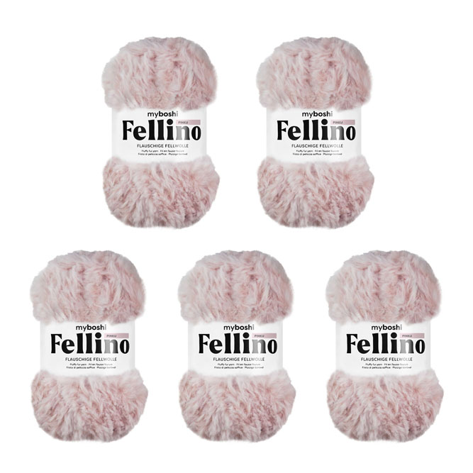 Voluminöse, flauschige Wolle, die an Kunstfell erinnert - für super flauschige Projekte! B2b Myboshi Fellino Farbe Pinku Wf895 5 Knaeuel Produktansicht Main 2048 2048(1) Mützenwolle Myboshi Fellino - 100 g - PinkuWolle, die die an Kunstfell erinnert, in zartem Rosa