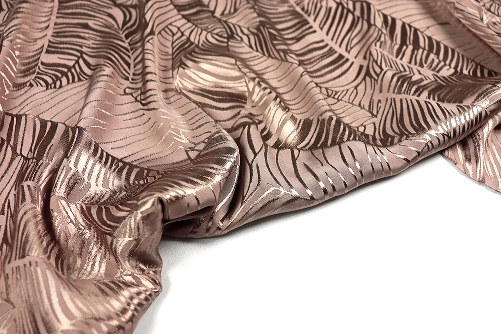 Viskose Jacquard - Tropische Blätter 